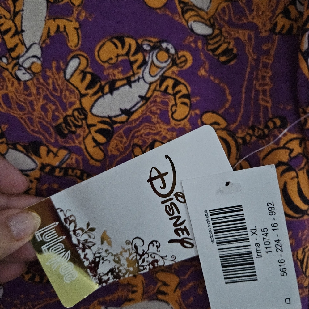 New nwt lularoe Disney Tigger pooh top shirt Irma xl 1x
